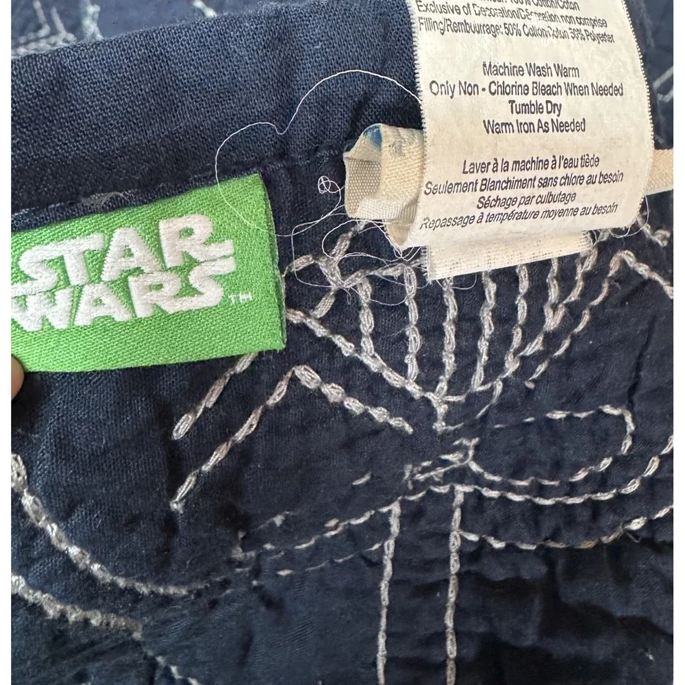 Pottery Barn Kids x Official Star Wars Darth Vader Quilt Twin Navy 100% Cotton